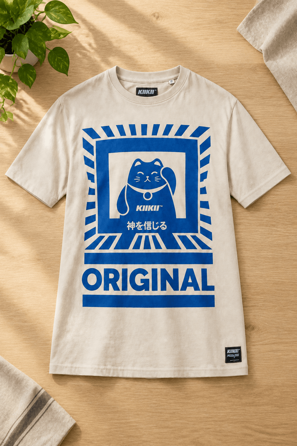 Printed T-shirt · Tabletop scene